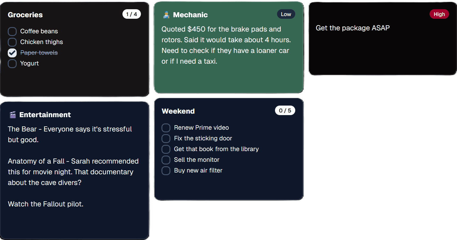 Example of your stuff